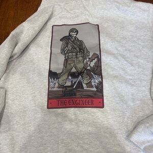 Pltddy Platoon Daddy Clothing Co Gray Hoodie with Logo mens size 2XL
